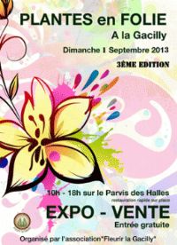 Exposition vente plantes en folie. Le dimanche 1er septembre 2013 à La Gacilly. Morbihan. 